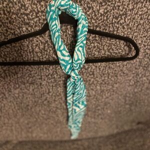 Blue Zebra-Print Neck Scarf - Unbranded